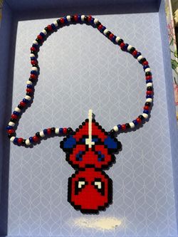 SPIDER-MAN PERLER KANDI NECKLACE FESTIVAL RAVES