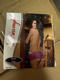 Dreamgirl Lingerie - Strech lace cheeky boyshort with satin ribbon