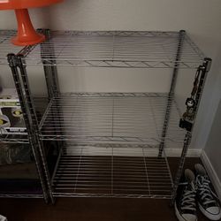 3 tier chrome wire storage shelve