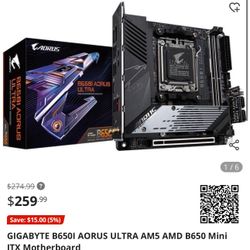 AM5 GIGABYTE B650I AORUS ULTRA AM5 AMD B650 Mini ITX Motherboard