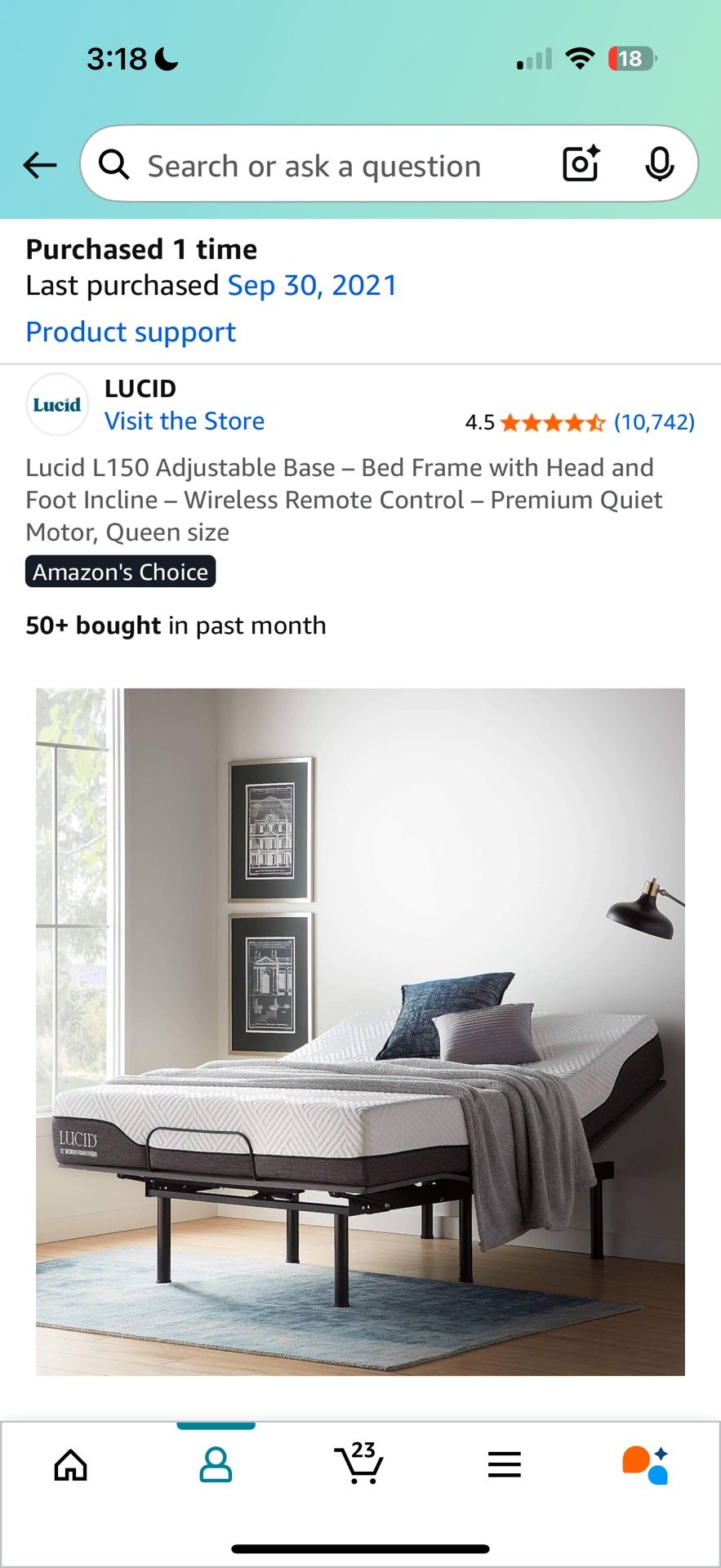 LUCID Bed Frame With Head And Foot Incline