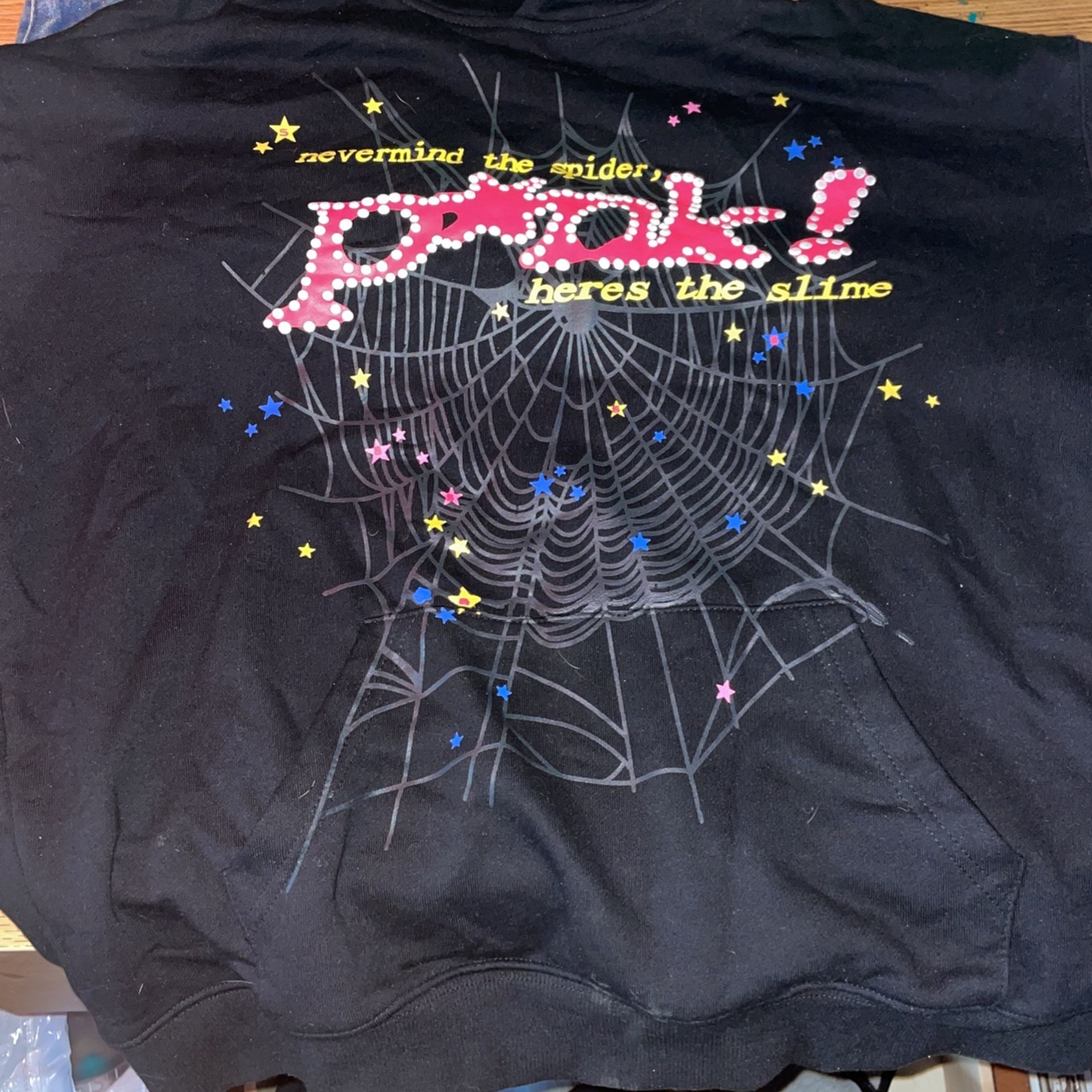 spider punk pink hoodie
