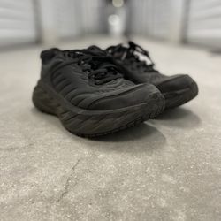 HOKA Bondi SR - All Black Leather