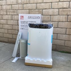 Portable Air Conditioner, 14,000 BTU for Rooms up to 700 Sq. Ft., Smart Portable AC with Follow Me Remote and Window Kit