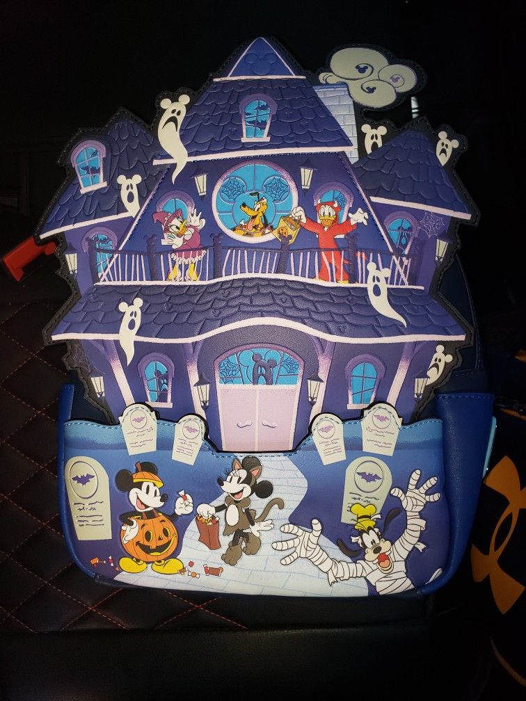 Loungefly Mickey and Friends Halloween Glow Haunted House Mini display picture 2