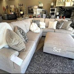 Bovarian Stone Sectional 3 Piece Ashley Couch 