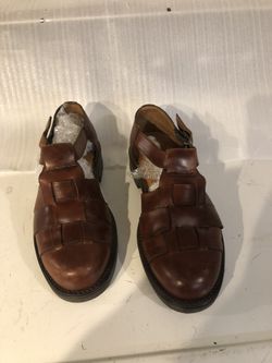 Strada Bostonian brown woven leather men’s 8