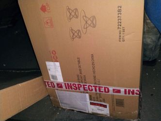 Table set in box