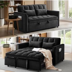 Convertible Sleeper Sofa Bed Pull Out Couch 3 In 1