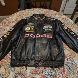 New NASCAR KASEY KAHN’S LEATHER JACKET 2XL
