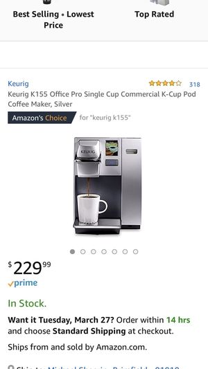 Keurig K155 Professional Series For Sale In Brimfield MA Keurig K155 Professional Series For Sale In Brimfield MA