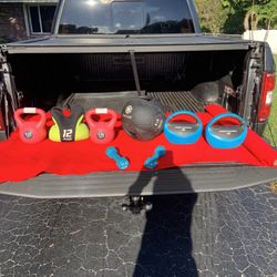 Full Set Of Exercise Items Including Kettlebells 