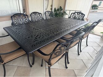 9pc NEW 8 chairs Darlee Elizabeth Outdoor Patio Dining Table Set