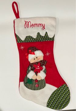 Personal Creations 3D Plush Santa "Mommy" Christmas Stocking