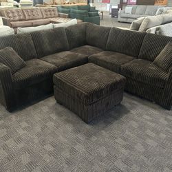 Chocolate Brown Comfy Sectional 