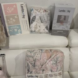 Sheets Crib Baby, Lámpara, Blanket Y Cuadros 