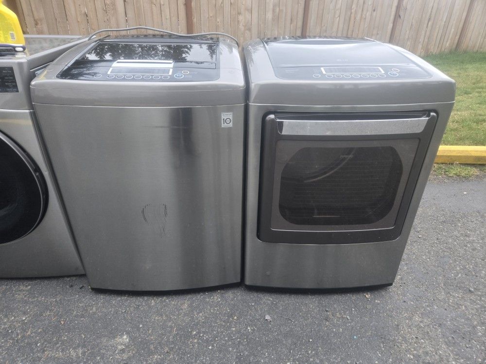 Lg Washer And Dryer Set Topload 