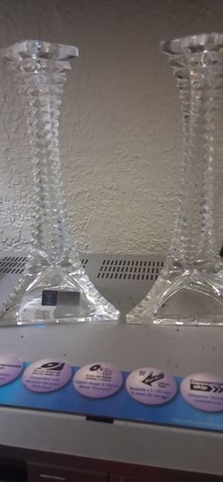 Crystal candlestick holders