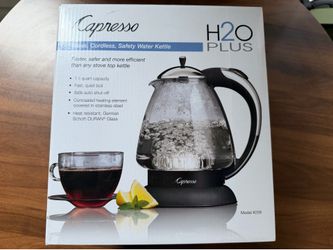 Capresso H2O Plus Glass Electric Water Kettle – Fast Boil