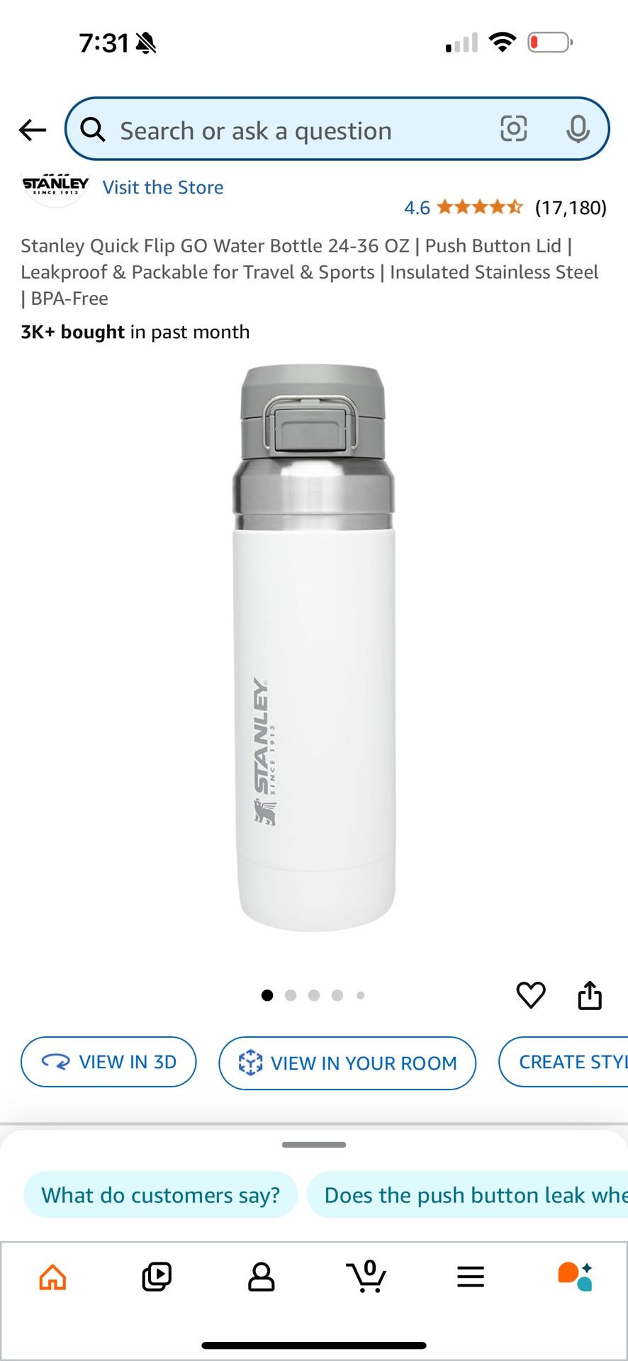 Stanley Go Bottle Quick Flip 36oz