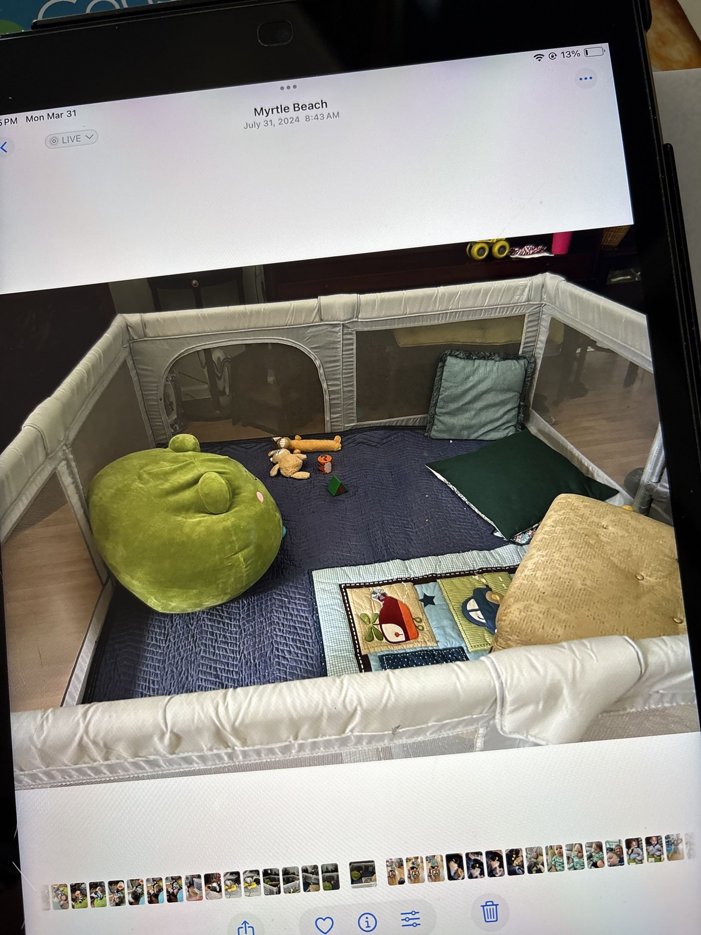 Baby Play Yard with Mat 71”x 59” XL