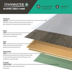 41 Boxes STAINMASTER Waterproof Laminate Flooring – $1,800 OBO