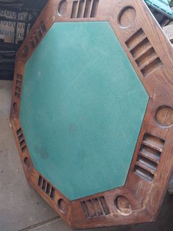 Poker Table Reversible Top For Dining.