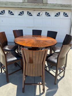 Dining Table With 8 Chairs (Like New)