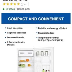 NEW Koolatron Mini Fridge (with A Little Scuffing On The Top Outside)