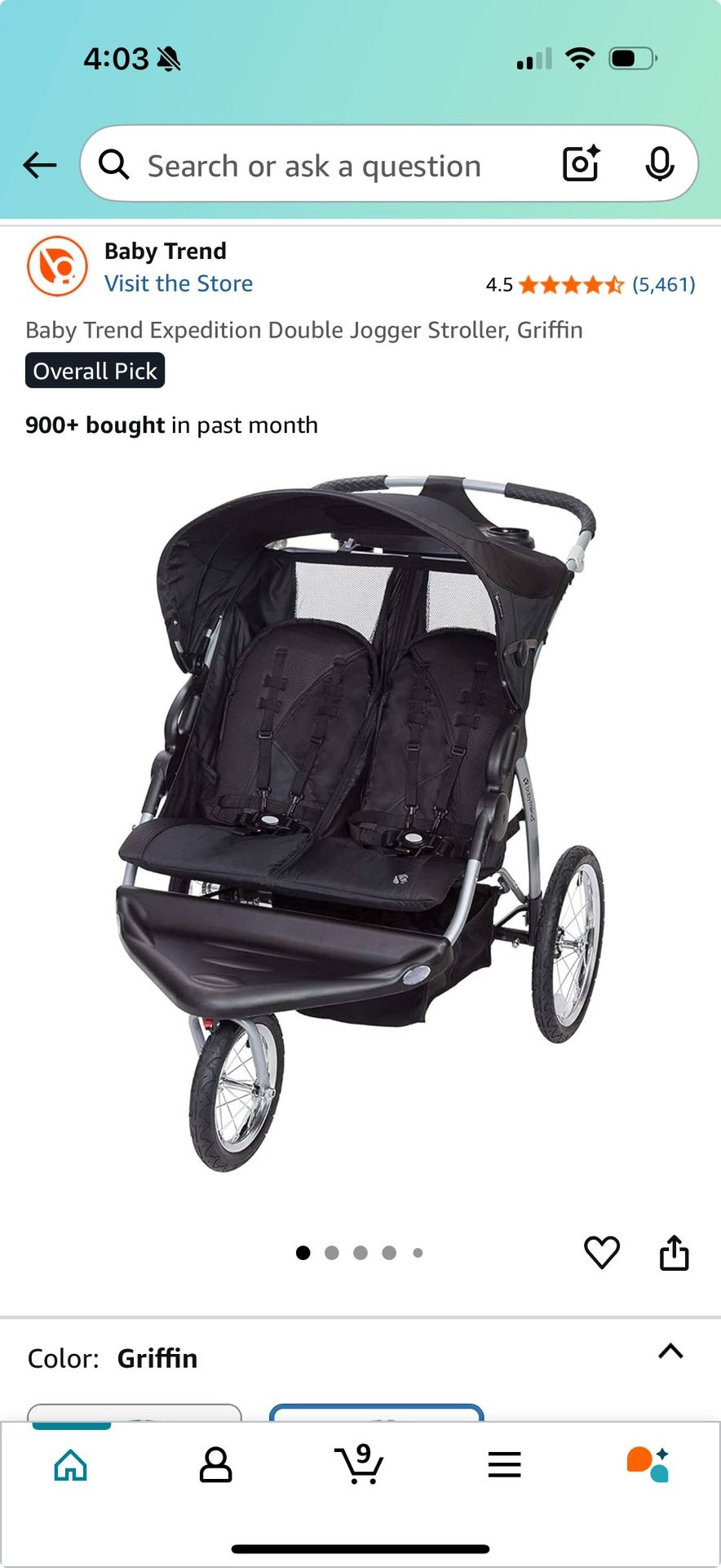 Jogging Double Stroller