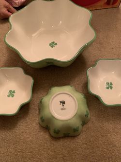 4 leaf clover dish set