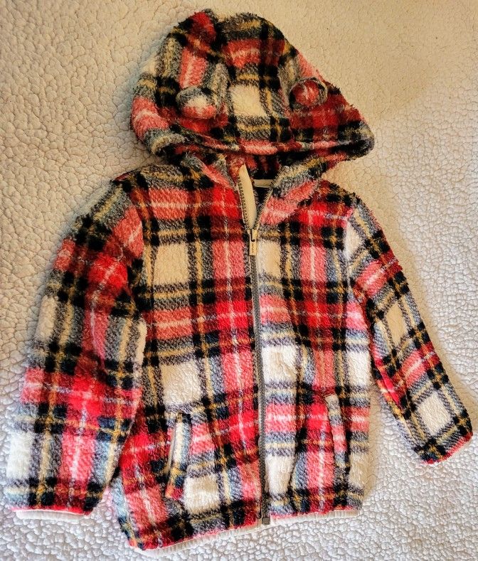 Old Navy Toddler Girls' Sherpa Zip-Up Jacket (Size 4T)