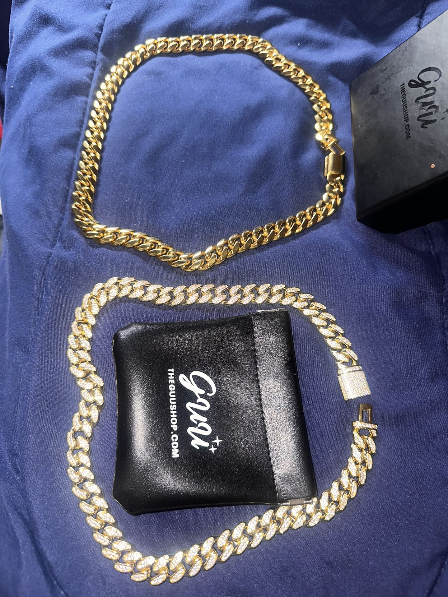2 Gold Over Silver Chains