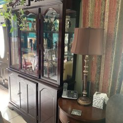 Cabinet Curio With Glass Shelfs