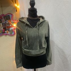 Forest Green Cropped Fairy Hoodie 🧚🏻‍♀️