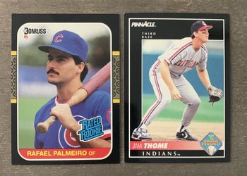 1987 Donruss Rafael Palmeiro Rookie & 1992 Pinnacle Jim Thome Rookie