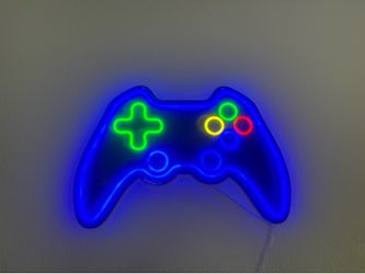 Light up game controller sign