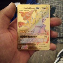 Gold Pikachu Pokemon Card
