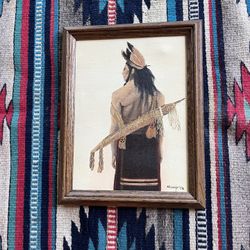 American Indian Oil Painting 