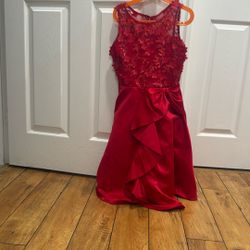 Rare Editions Girls Size 10 Sequin Lace A-Line Dress