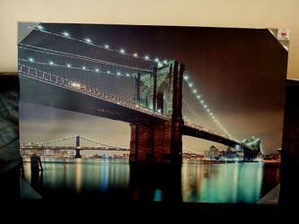 Brand New!! NEW YORK BEAUTIFUL BRIDGES CANVAS PAINTING