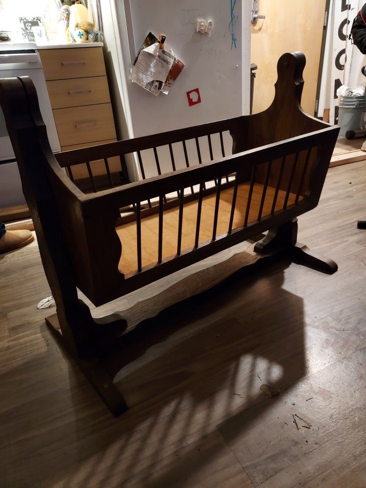 Authentic Amish-Made Solid Wood Cradle - Heirloom Quality - $200 (Retails $1,400
