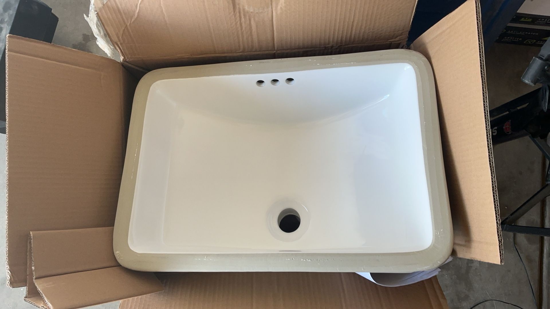 Two New White Under mount Whit Bathroom Sinks