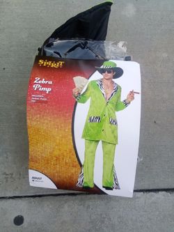 Green Pimp Costume Mens Size Medium $45