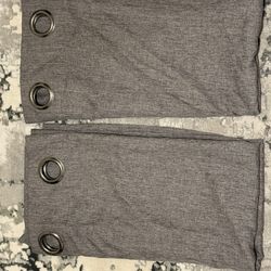 Grey Curtains- 2 Panels