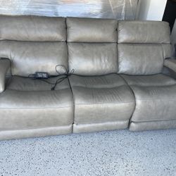 Leather Recliner Sofa Set 