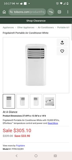Frigidaire Portable AC 10k BTU