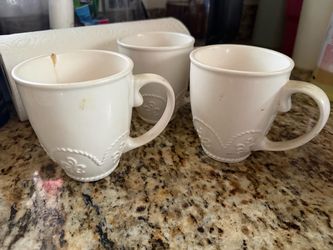 White princess house mugs/tazas blancas princess house h