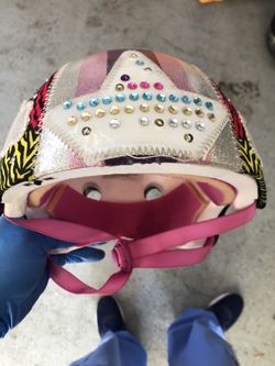 Girls light up bike helmet