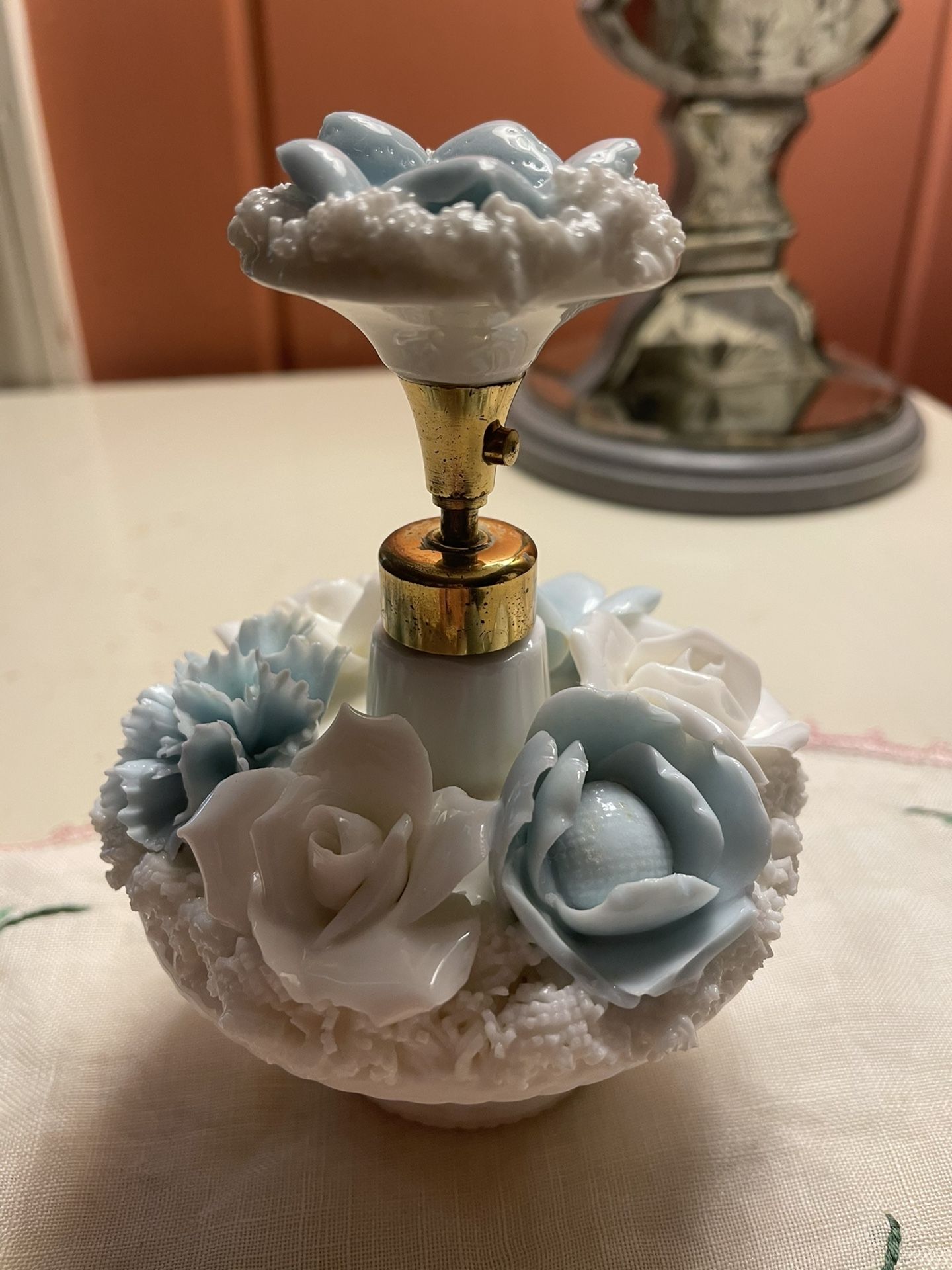 Unique Vintage Porcelain Perfume Bottle